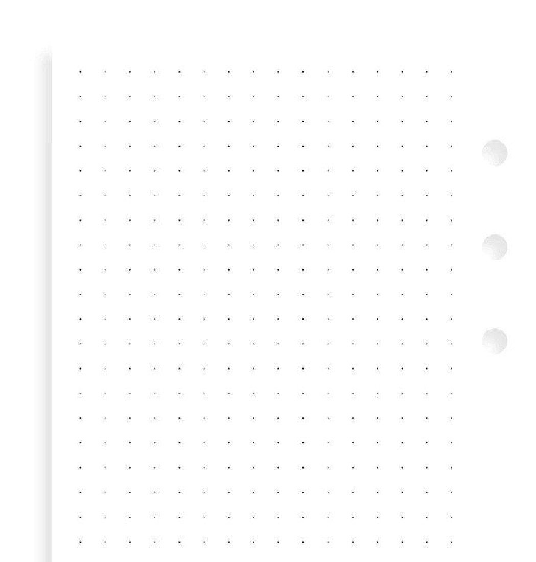 Filofax refill personal white dotted paper 132680.