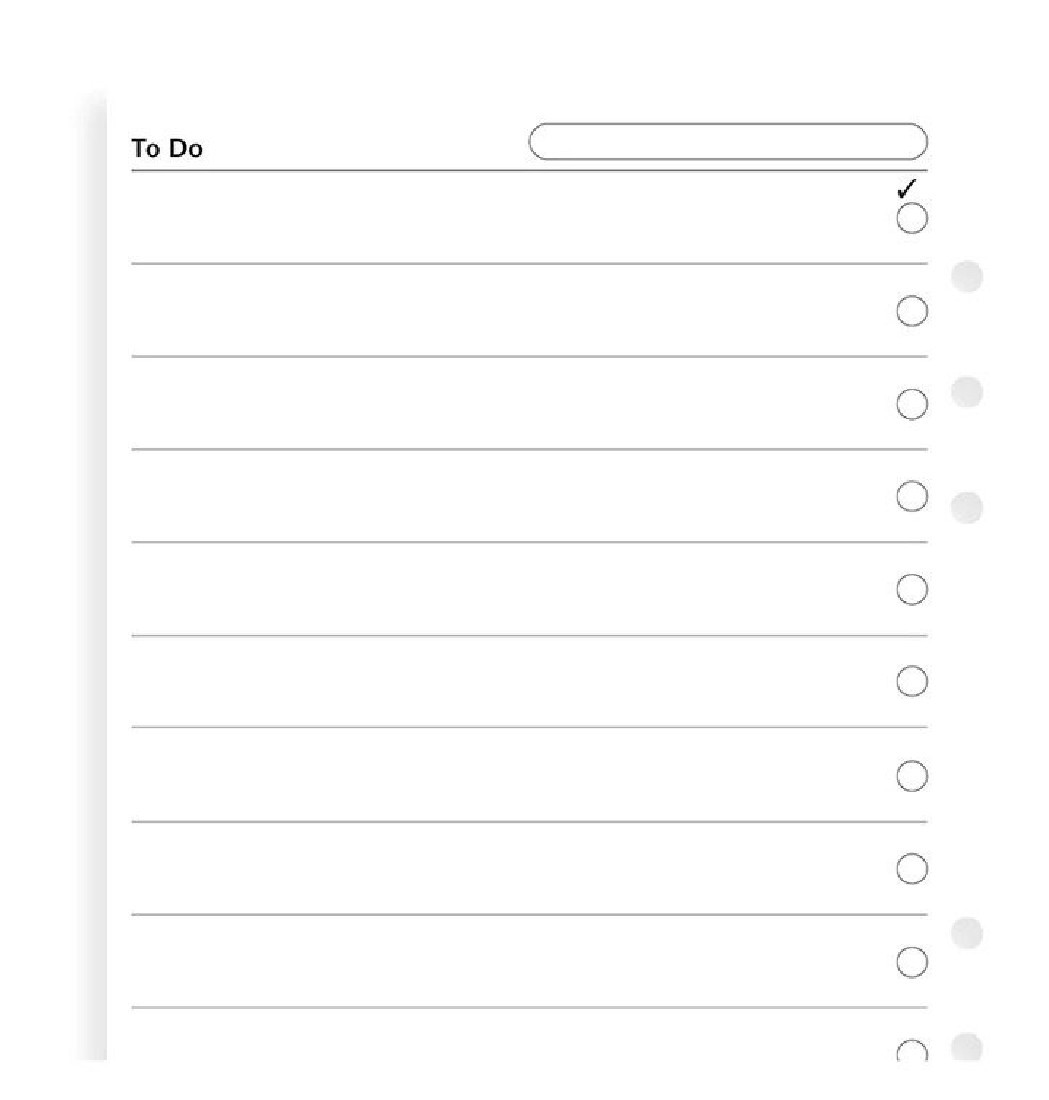 Filofax Refill  A5 To Do, 342211