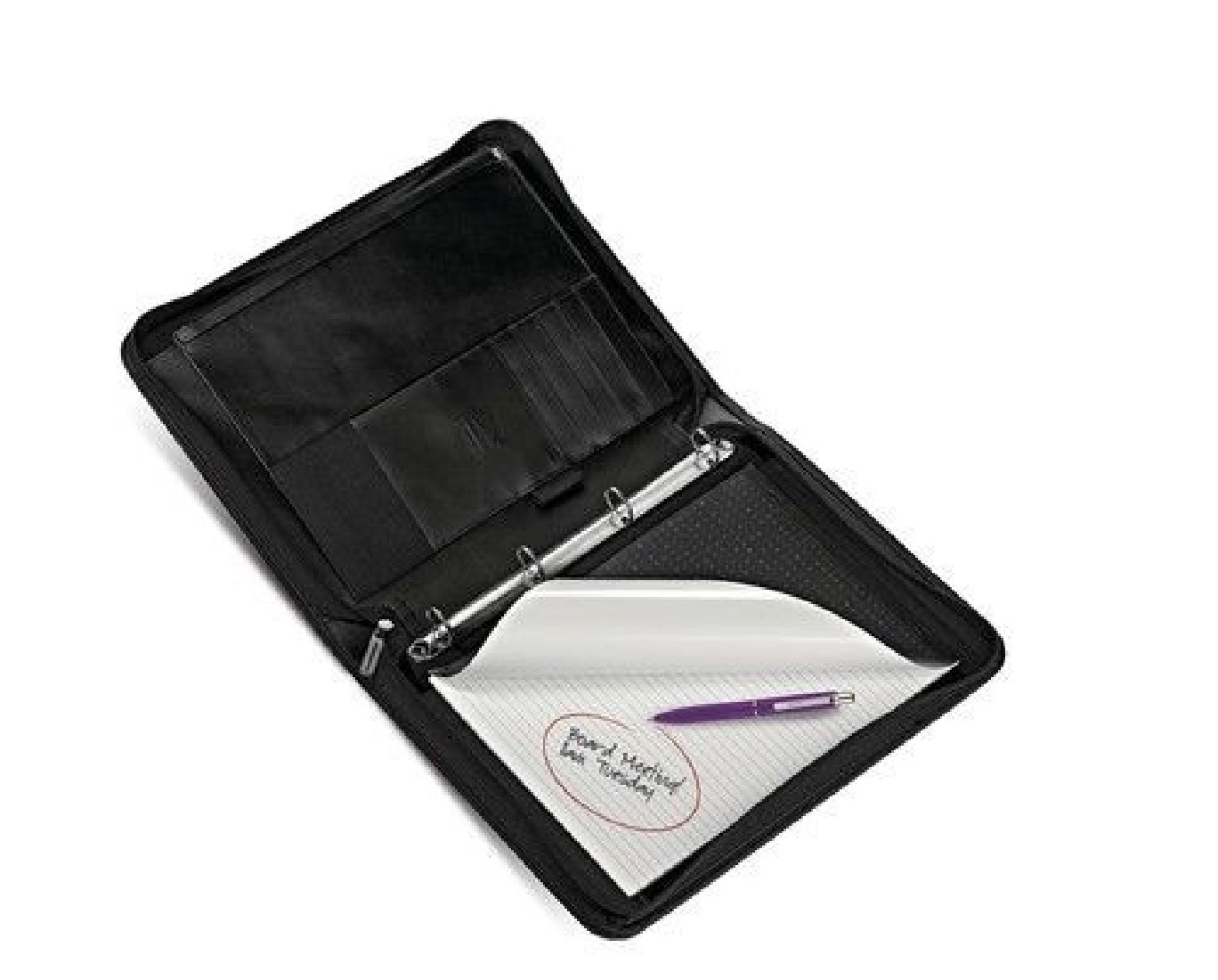 Filofax Organizer A4 Zipped Folio Black with Rings 827130 FX