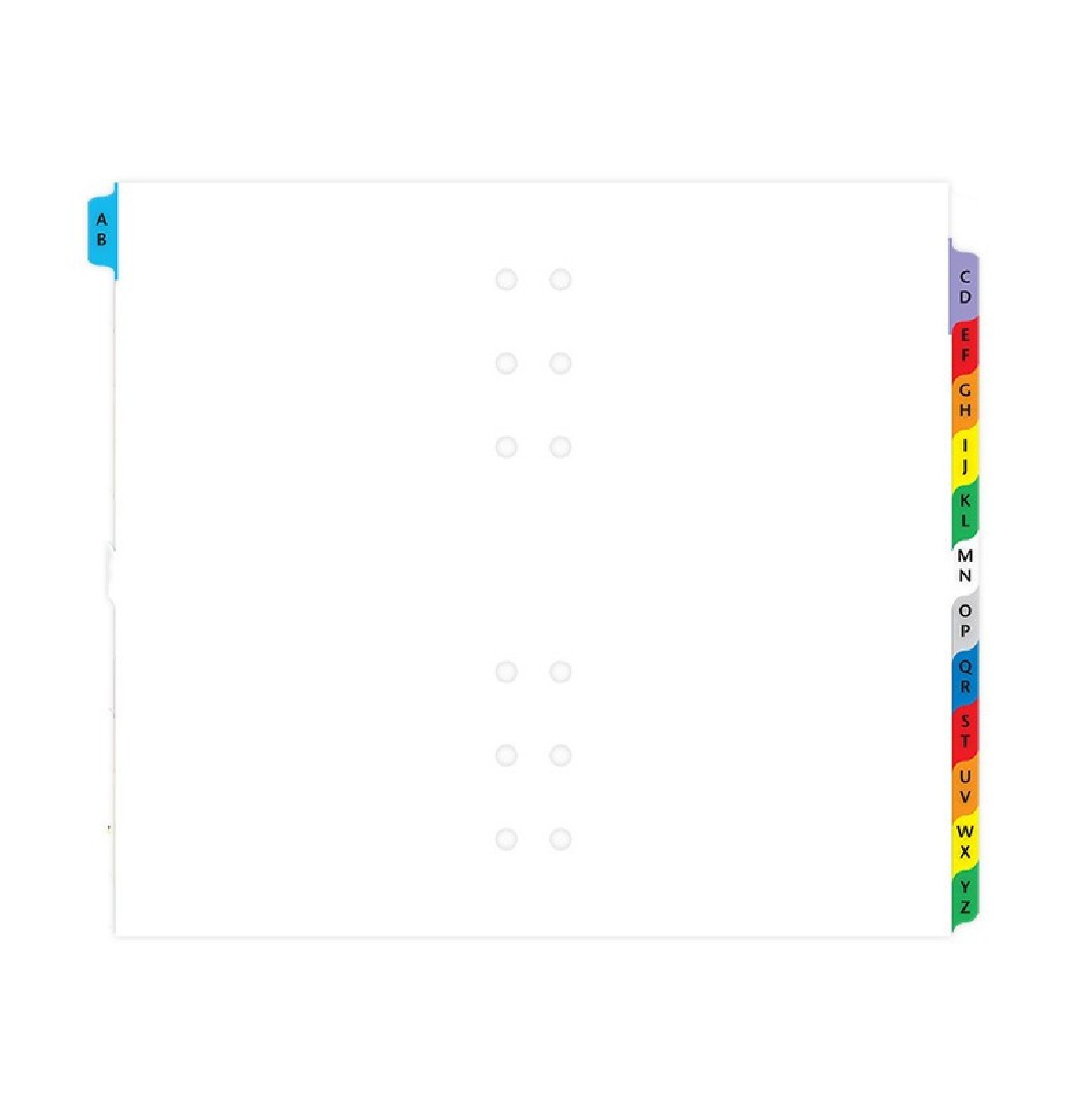 Filofax A-Z Dividers with Coloured Tabs - Personal 131608 FX
