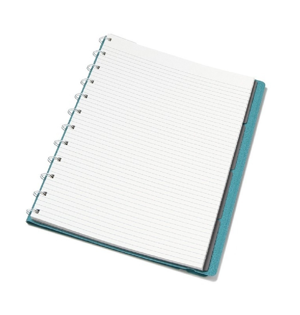 Filofax Notebook Refillable Ruled A4 Neutrals Teal 179523
