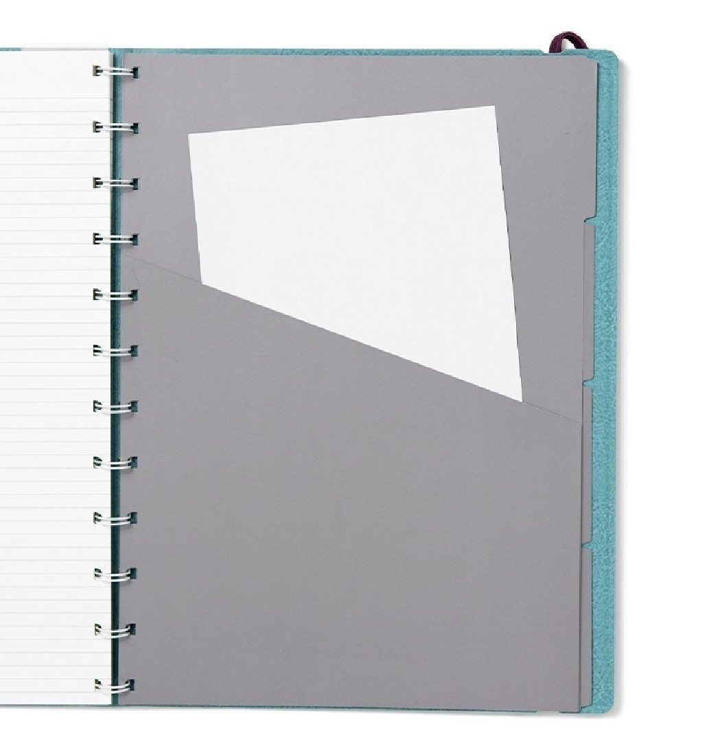 Filofax Notebook Refillable Ruled A4 Neutrals Teal 179523