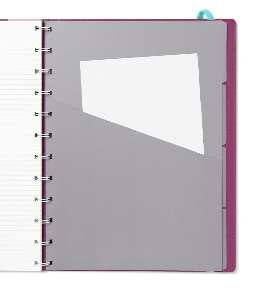 Filofax Notebook Refillable Ruled A4 Neutrals Plum 179525 Fx