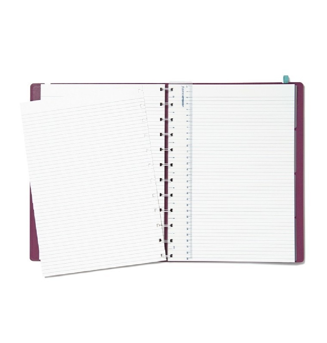 Filofax Notebook Refillable Ruled A4 Neutrals Plum 179525 Fx