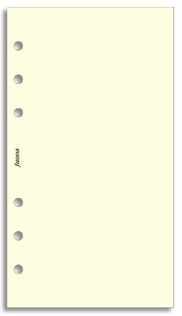 Refill Organizer Personal Cotton Cream Plain Notepaper 132453 Filofax