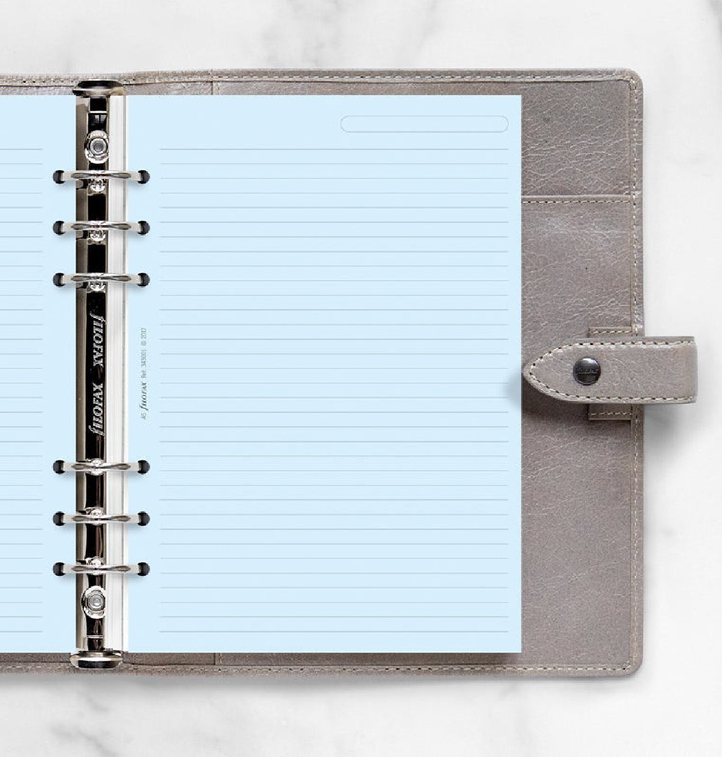 Filofax Refill A5 Organiser Blue Ruled Paper 343001
