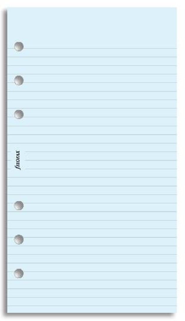REFILL PERSONAL BLUE RULED NOTEPAPER 133001 FILOFAX