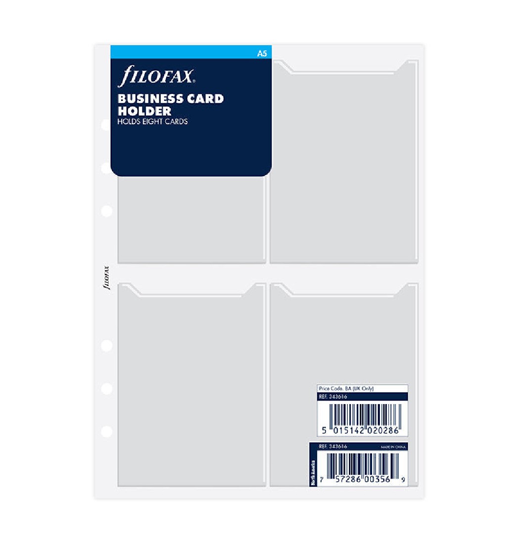Refill Organizer A5 Business Card Holder 343616 Filofax