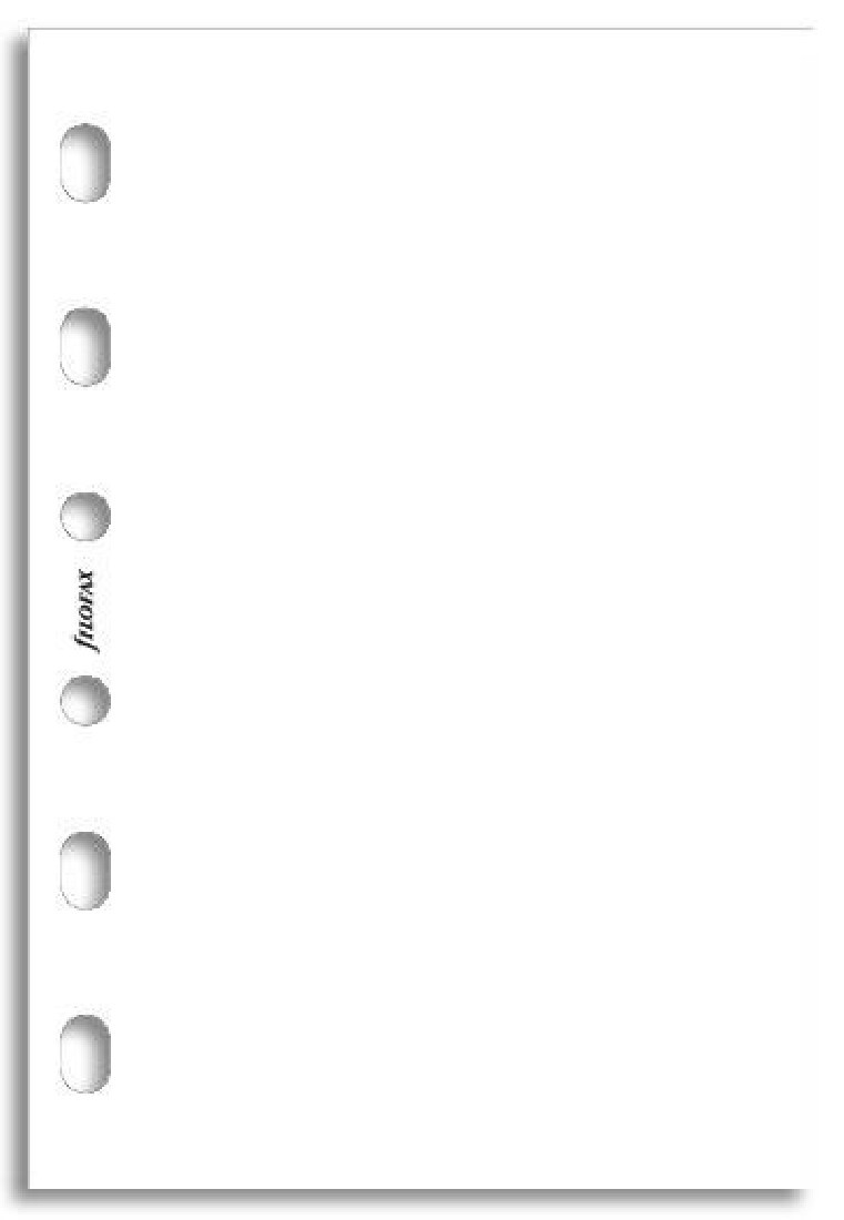 REFILL POCKET WHITE PLAIN NOTEPAPER 212405 FILOFAX FX