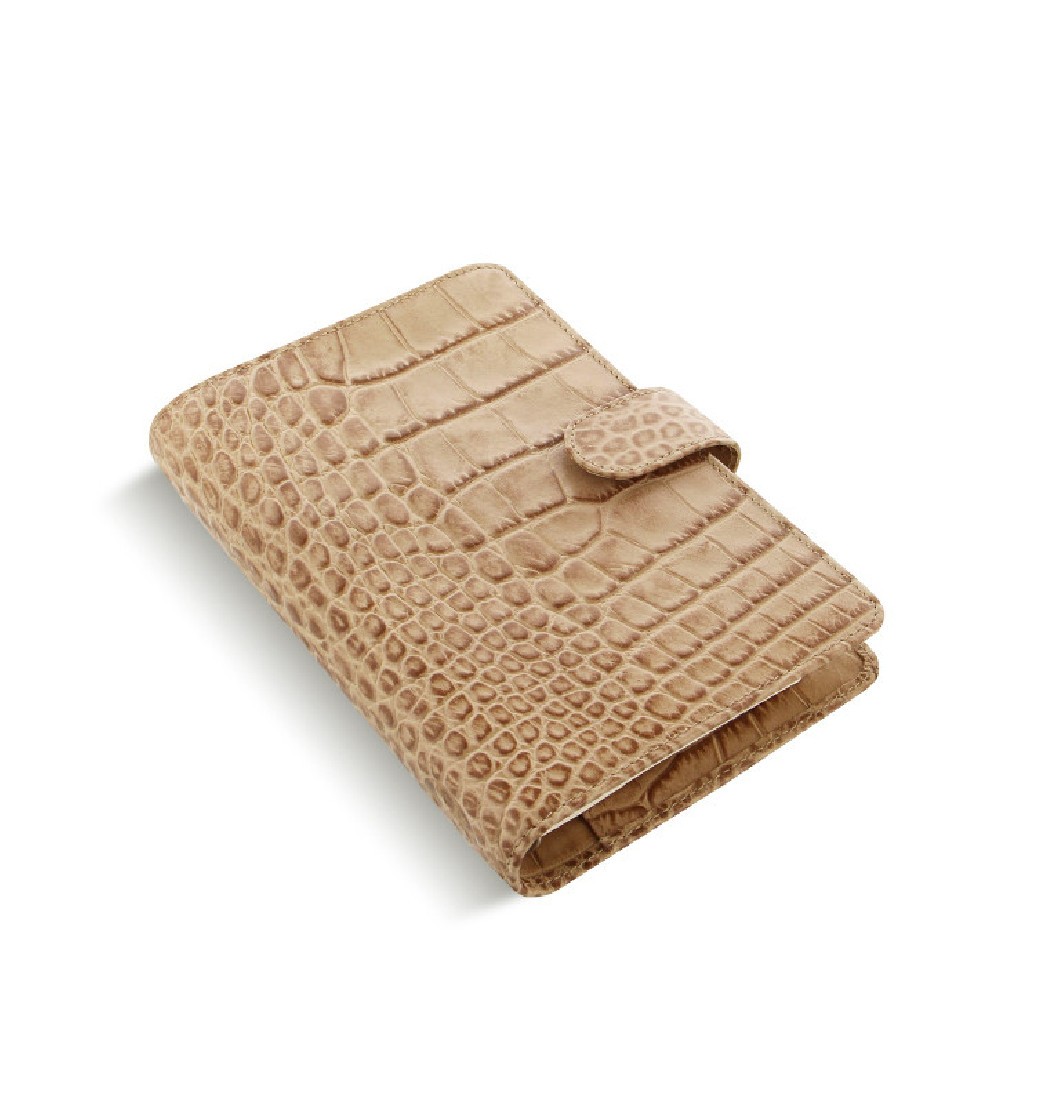 Filofax Organizer Leather Personal Crocodile Fawn 026012