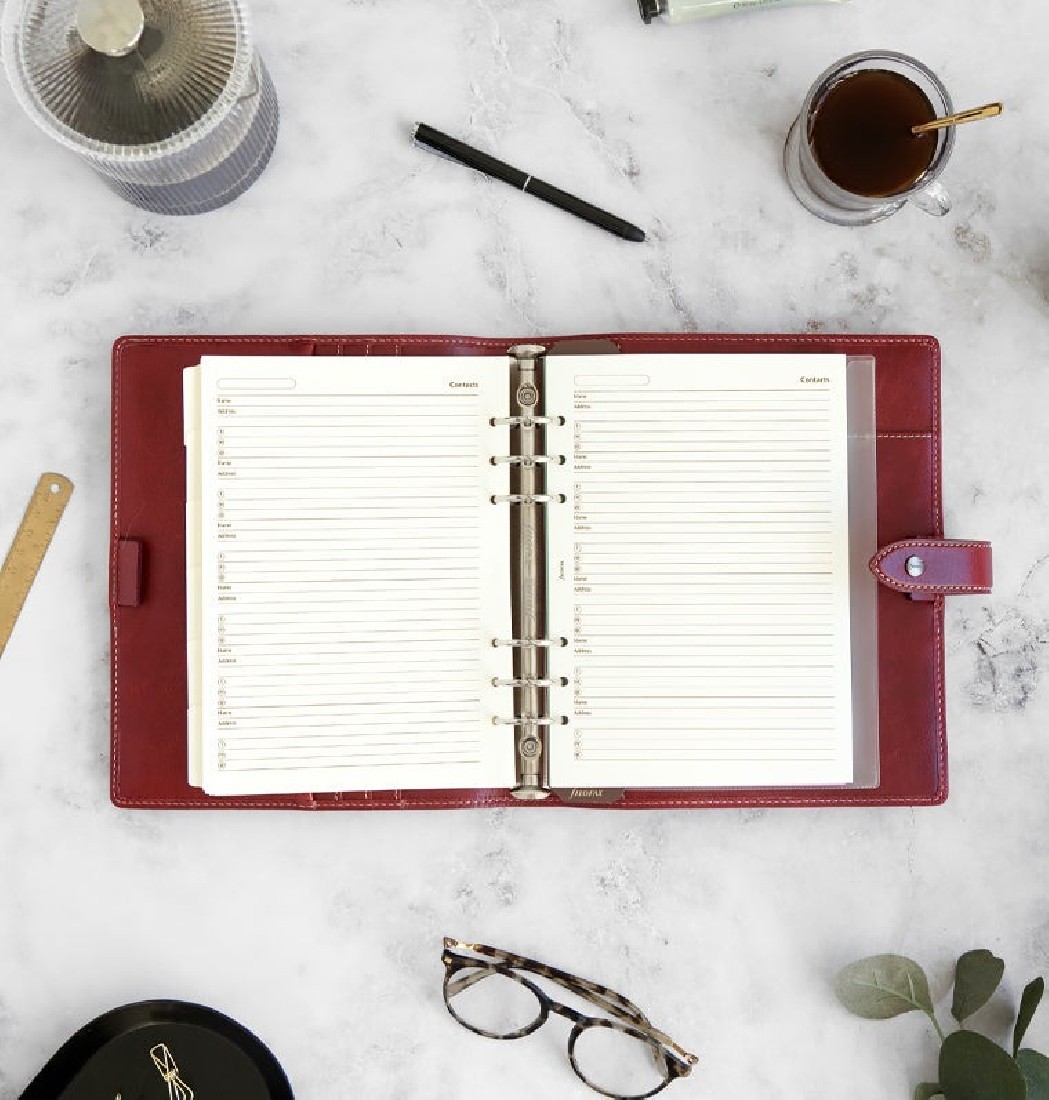 Filofax Organiser A5 Leather Malden Red 021703
