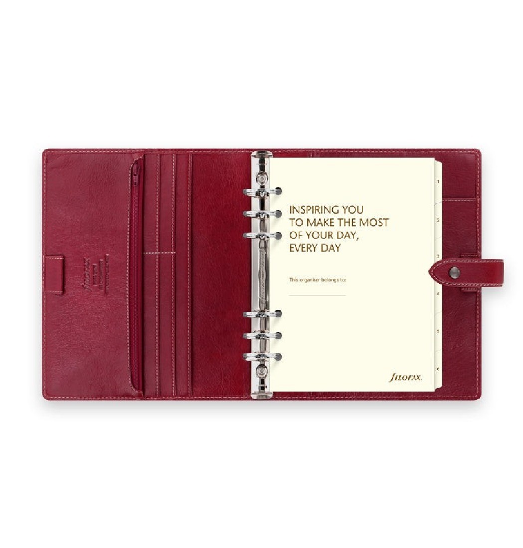Filofax Organiser A5 Leather Malden Red 021703