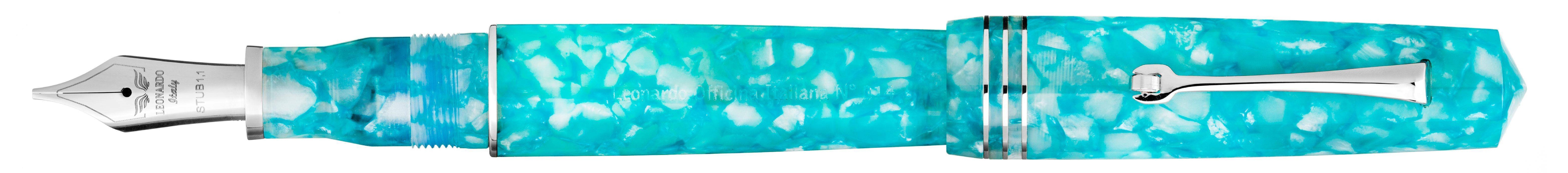 Leonardo Officina Italiana Momento Zero Blue  Fiordacqua Grande Fountain pen