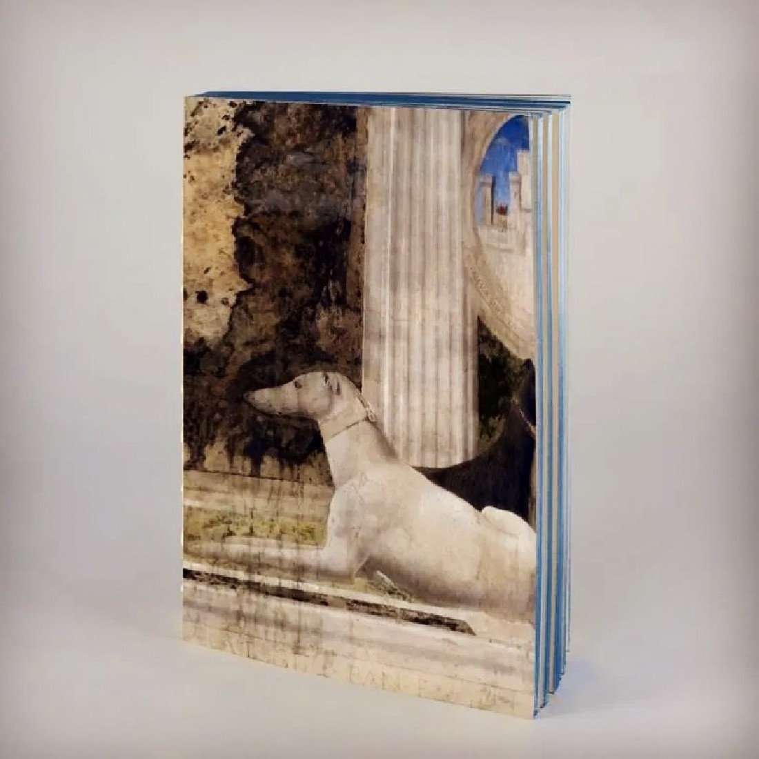 ANTIQUE NOTEBOOK - CANVAS BOOK Dog LIBRI MUTI.