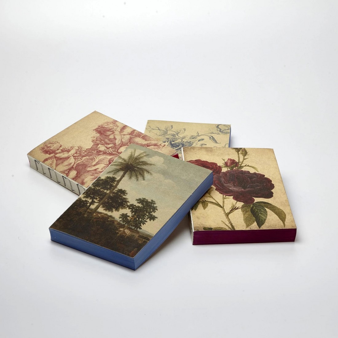 ANTIQUE NOTEBOOK - CANVAS BOOK Beige Cat LIBRI MUTI.