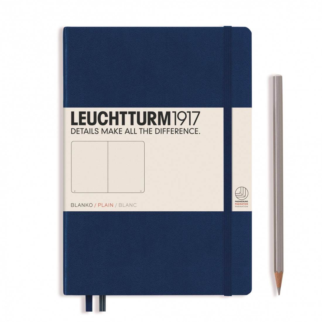 Leuchtturm 1917 Notebook A5 Navy Plain Hard Cover