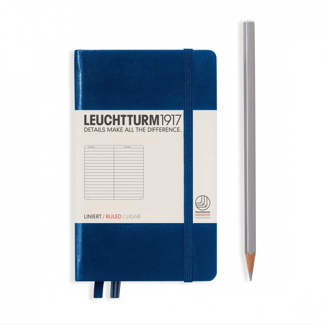 Leuchtturm 1917 Notebook A6 Navy Ruled Hard Cover