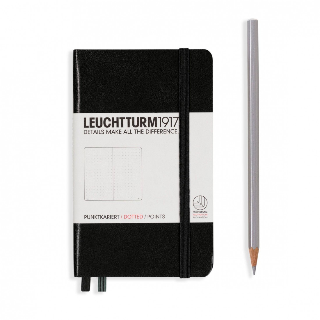 Leuchtturm 1917 Notebook A6 Black Dotted Hard Cover