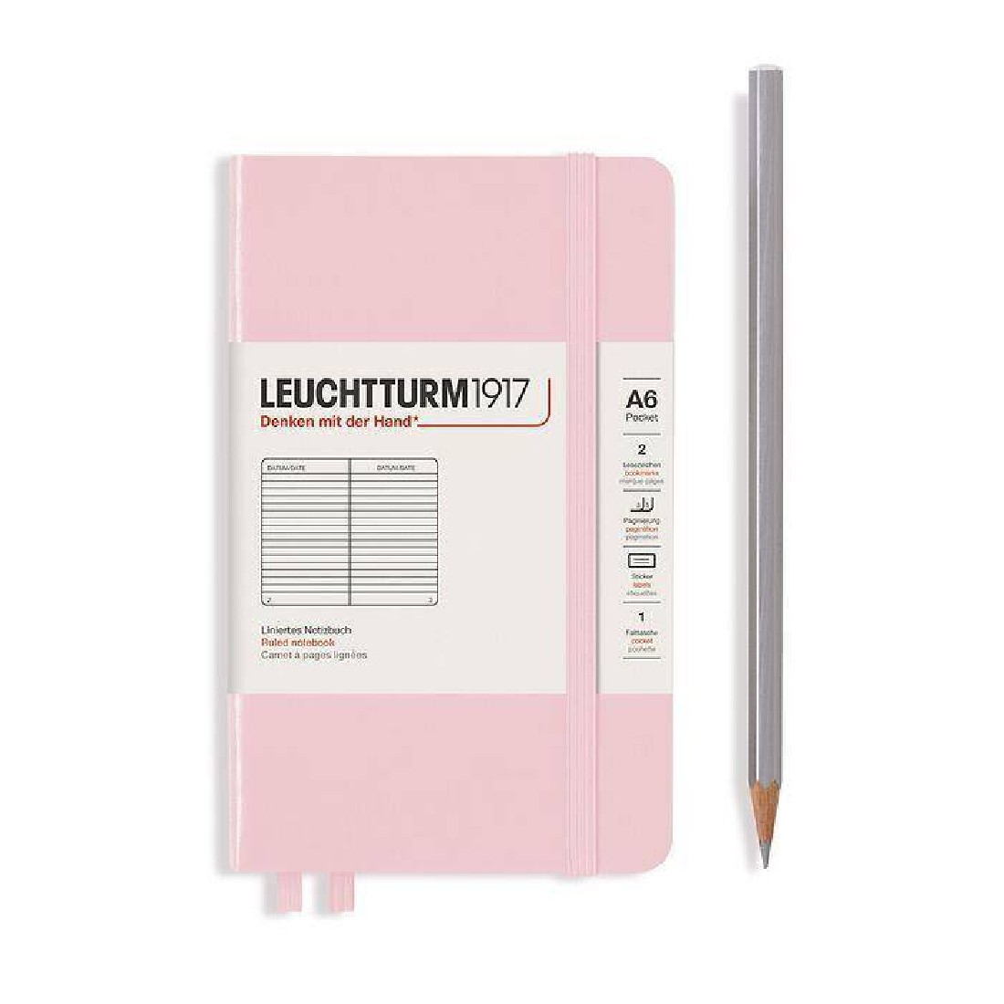 Leuchtturm 1917 Notebook A6 Powder Ruled Hard Cover
