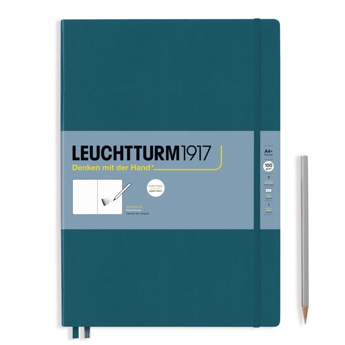Leuchtturm 1917 Sketchbook Pacific Green Master (A4 plus) 150 gram