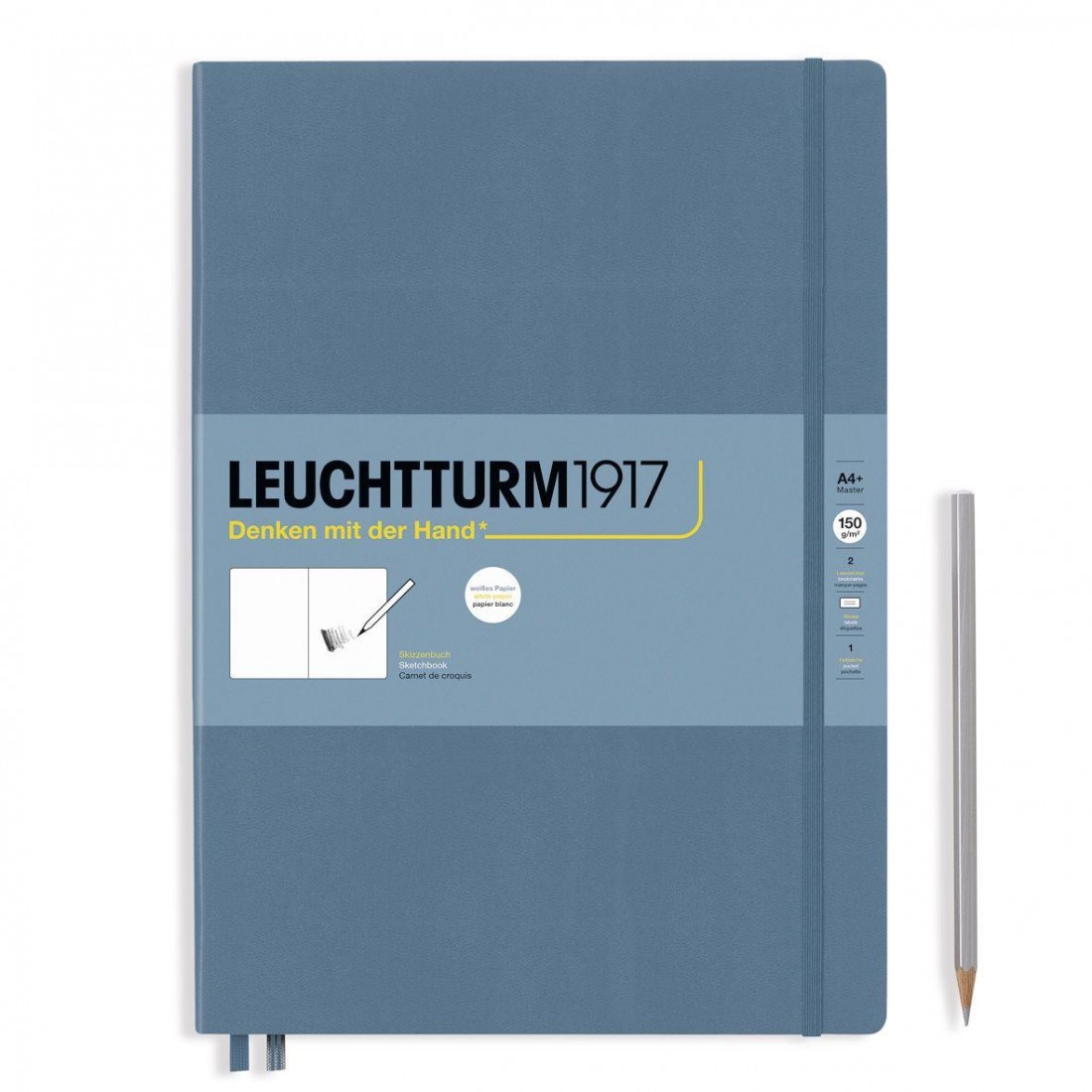 Leuchtturm 1917 Sketchbook Stone Blue Master (A4 plus) 150 gram