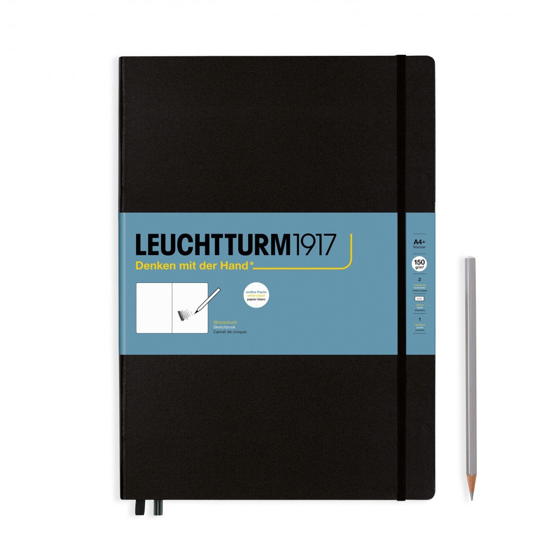 Leuchtturm 1917 Sketchbook Black Master (A4 plus) 150 gram