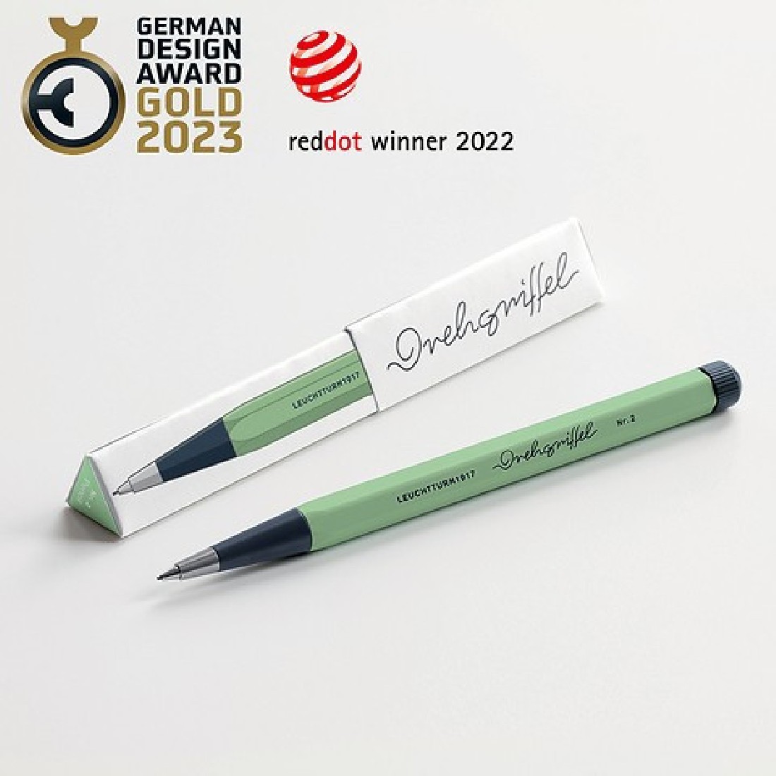 Leuchtturm 1917 mechanical pencil, Olive Drehgriffel Nr. 2