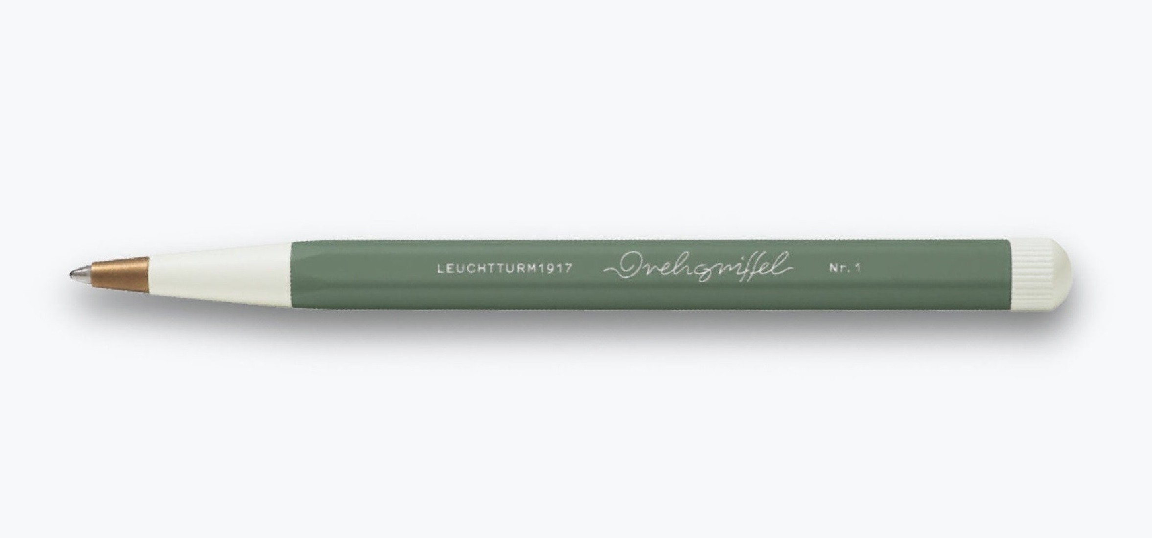 Leuchtturm 1917 Drehgriffel Nr.1 Olive, Ballpoint pen with royal blue ink