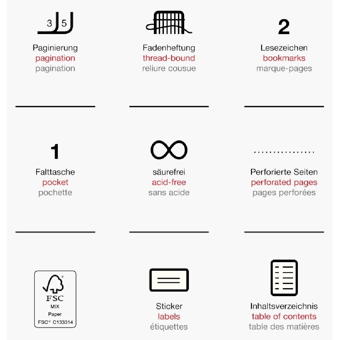 Leuchtturm 1917 Notebook A4 plus 235p Black Plain Hard Cover