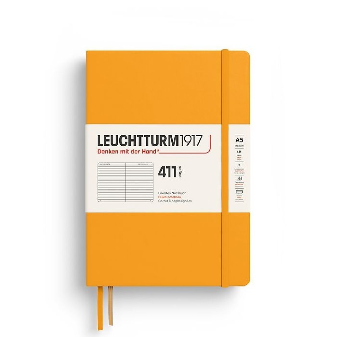 Leuchtturm 1917 Notebook A5 411p Rising Sun Ruled Hard Cover