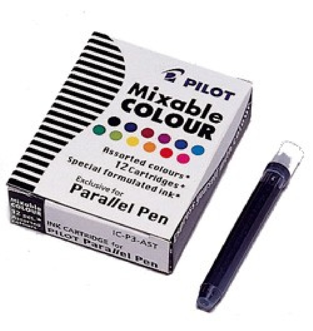 Pilot cartridges 12pcs assorted for parallel pen