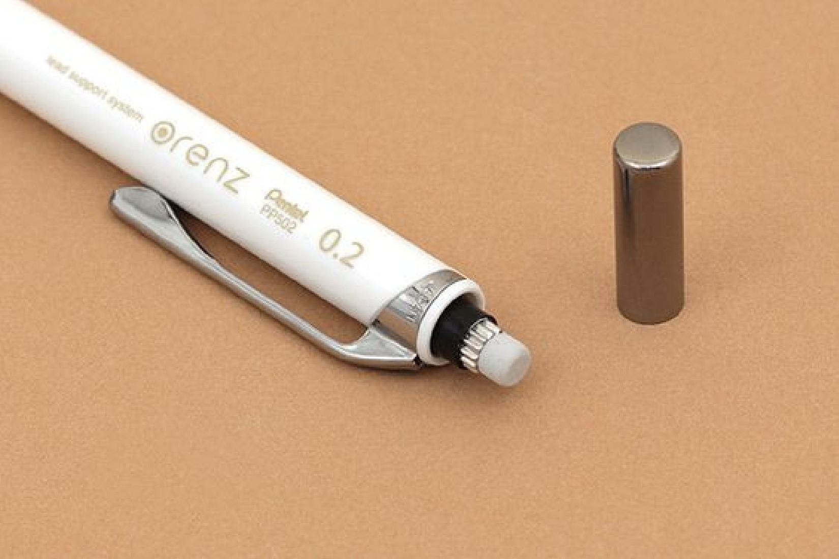 Pentel Orenz 0.2mm White mechanical pencil PP502W