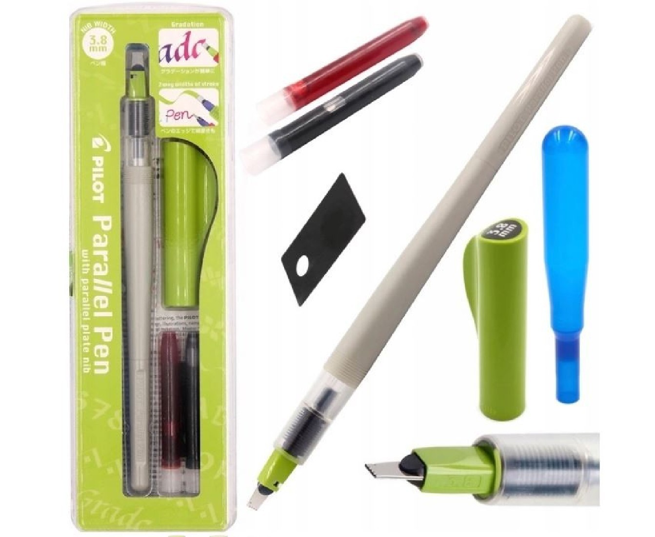 Pilot Parallel Pen Green 3.8mm FP3-38-SS