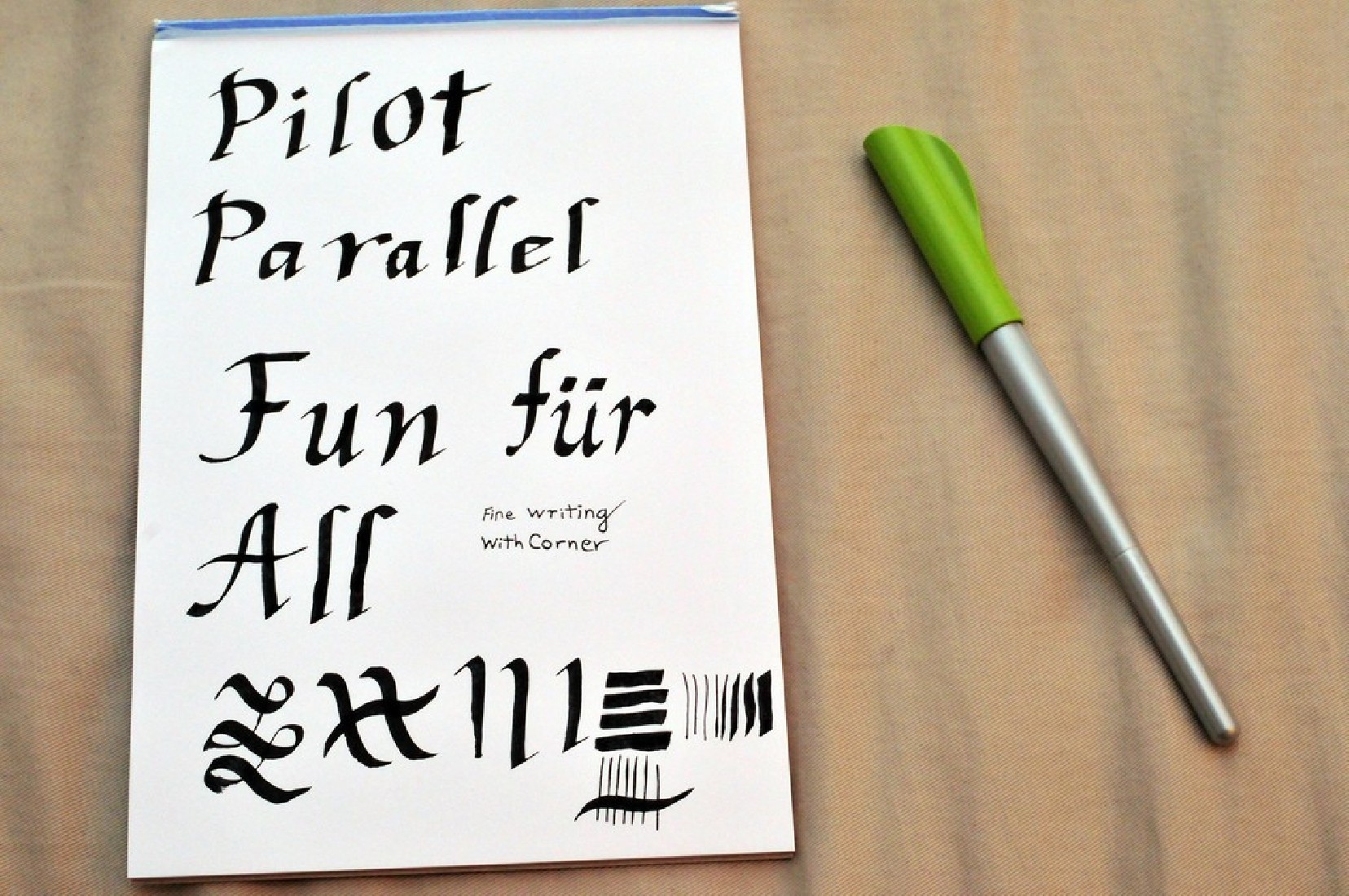 Pilot Parallel Pen Green 3.8mm FP3-38-SS
