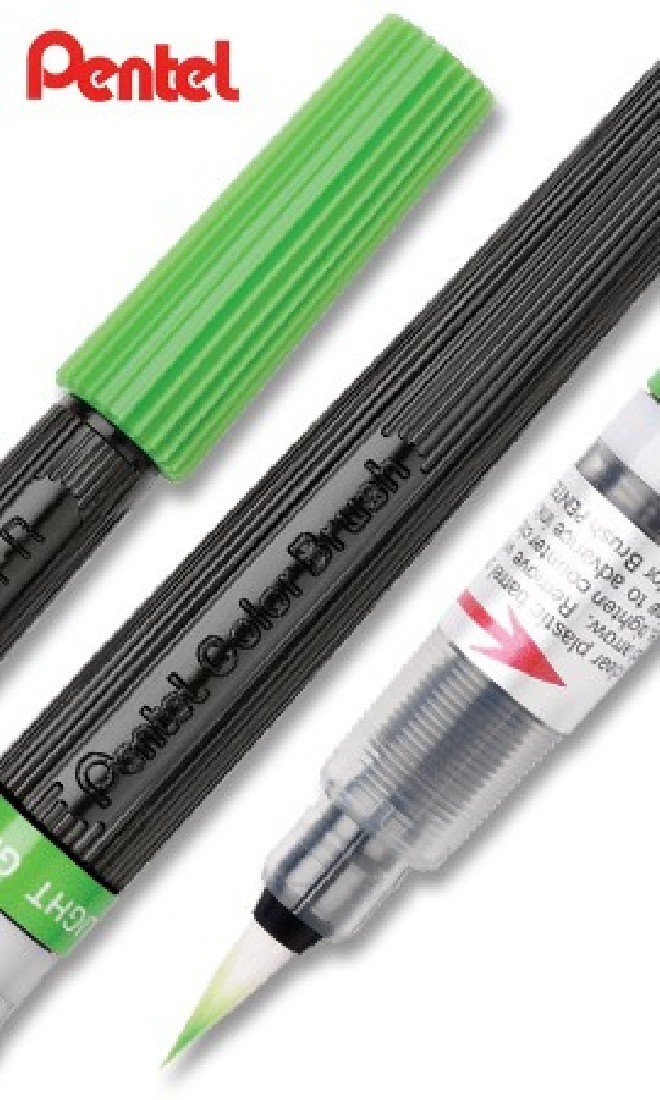 Pentel Art Brush Pen - Light Green  GFL111