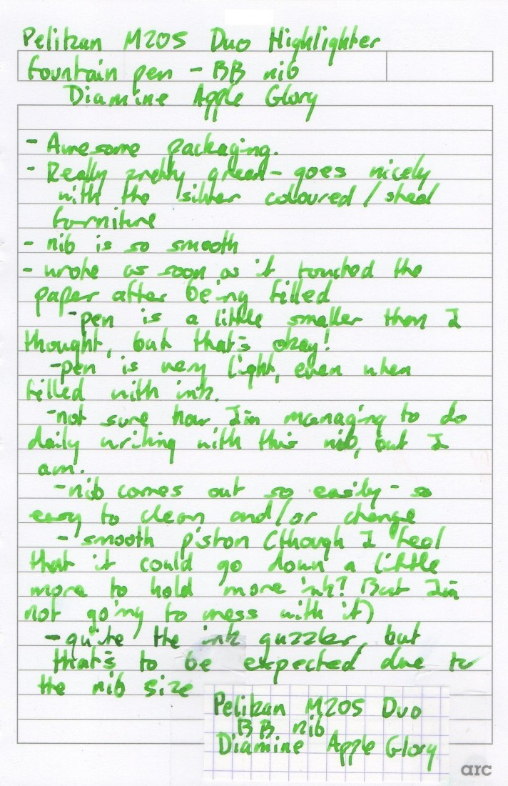 Pelikan 4001 30ml Duo Highlighter Green Fountain pen Ink