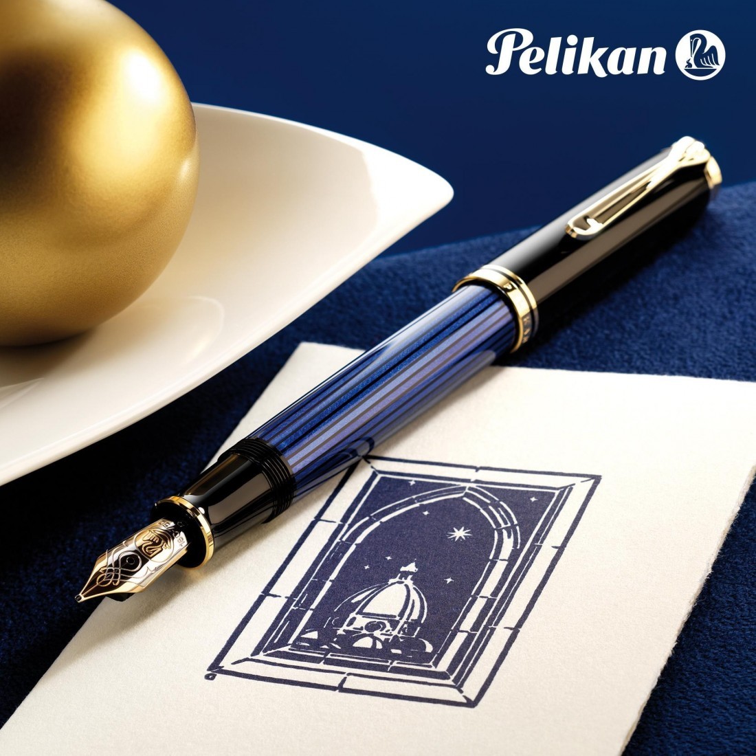 Pelikan Souveran M800 Blue Black Fountain Pen