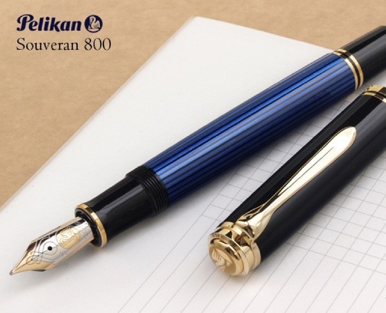 Pelikan Souveran M800 Blue Black Fountain Pen