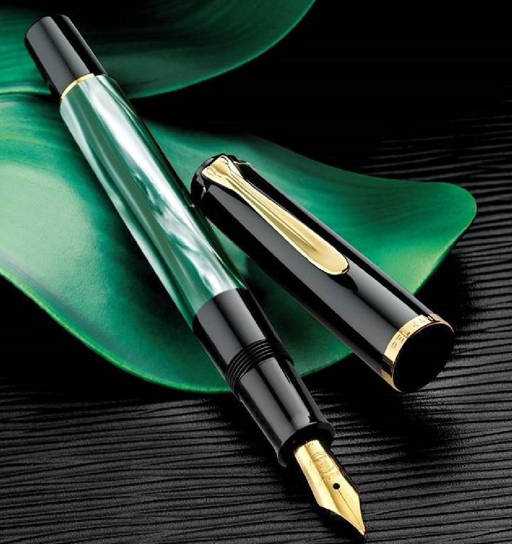 Pelikan Classic M200 Green Marbled Fountain Pen