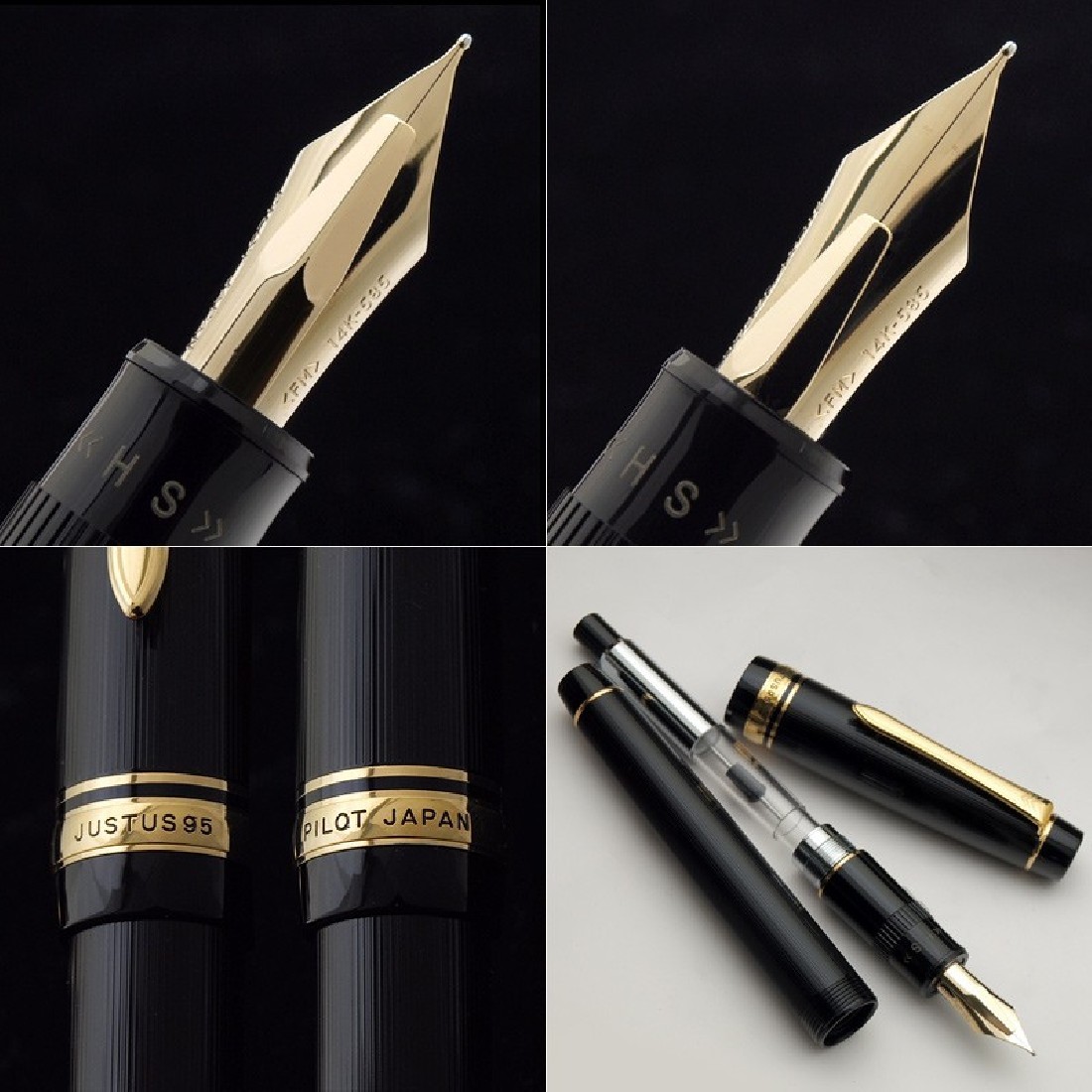 Pilot Justus 95 adjustable gold trim fountain pen