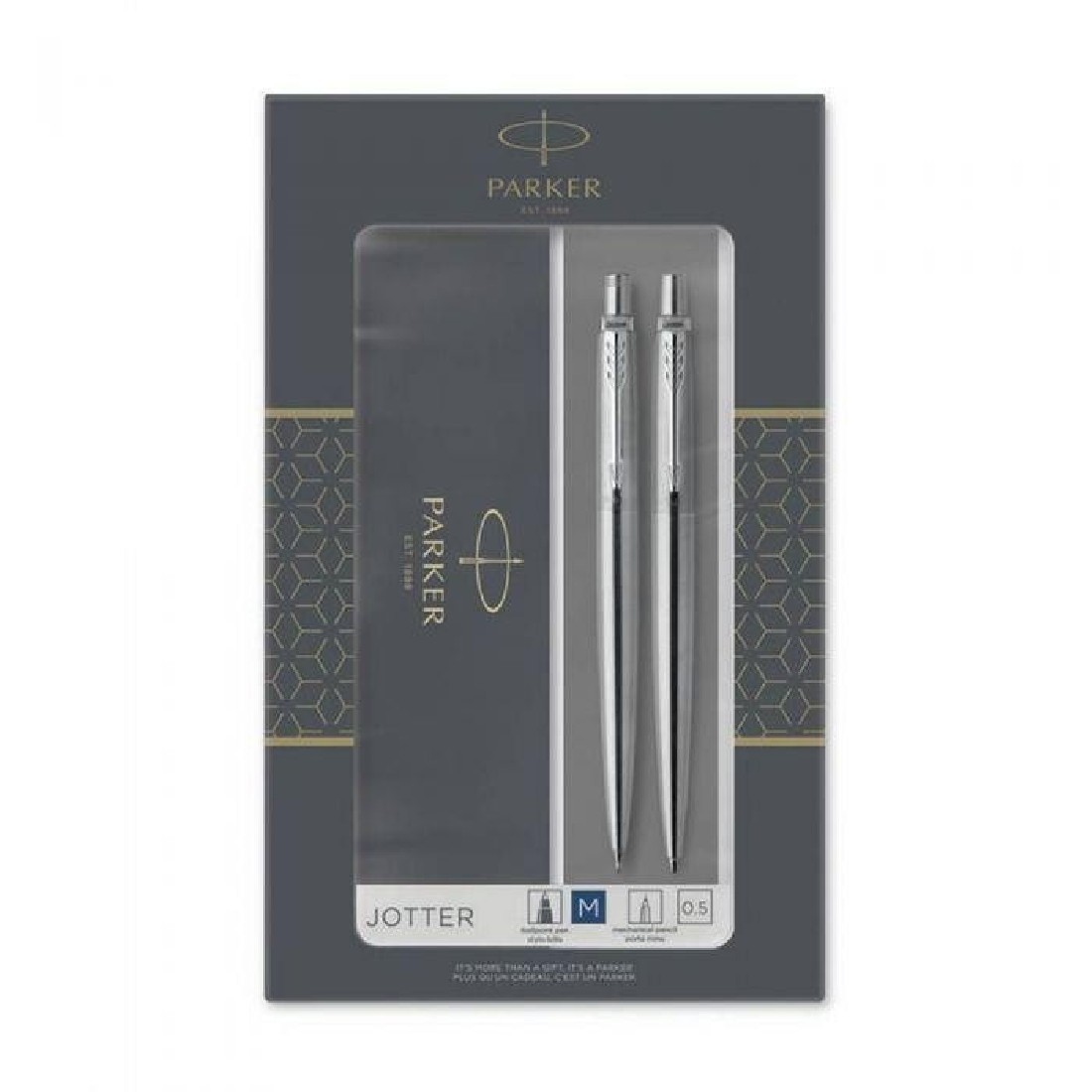 Parker Jotter Core Stainless Steel CT Set Mechanical Pencil and Ballpen