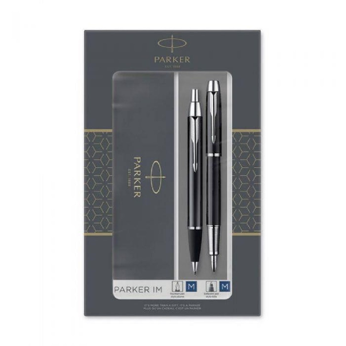 Parker IM Core Laque Black CT Set Value Fountain pen and Ballpen