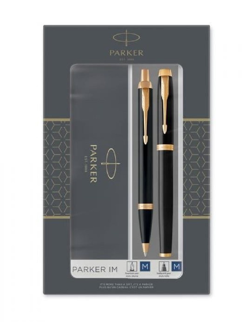 Parker IM Core Laque Black GT Set Value Fountain pen and Ballpen
