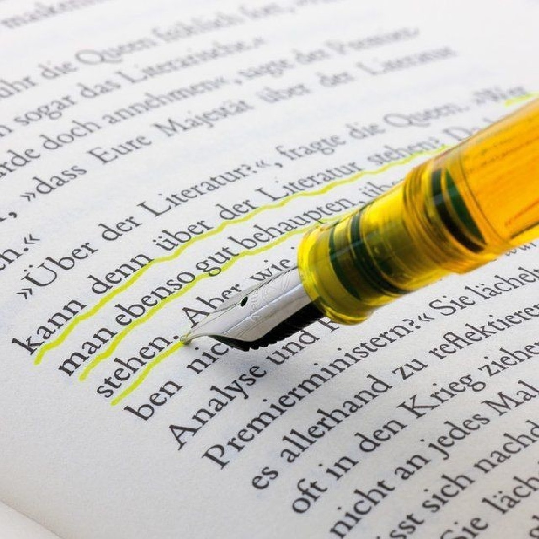 Pelikan M205 Duo Yellow Highlighter & Fountain Pen double broad nib