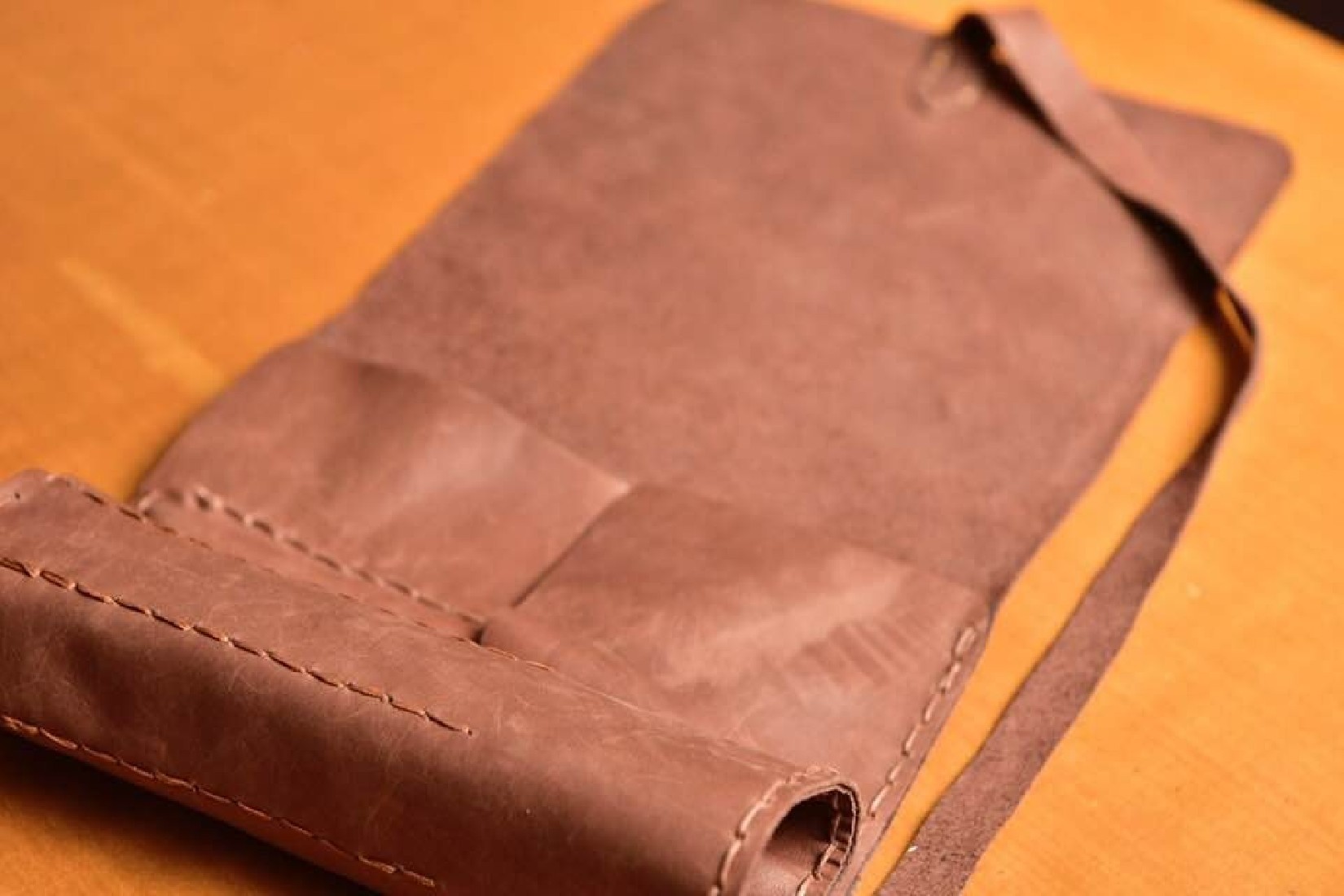 Premium Leather Roll Pen Case for 9 Pens TMW