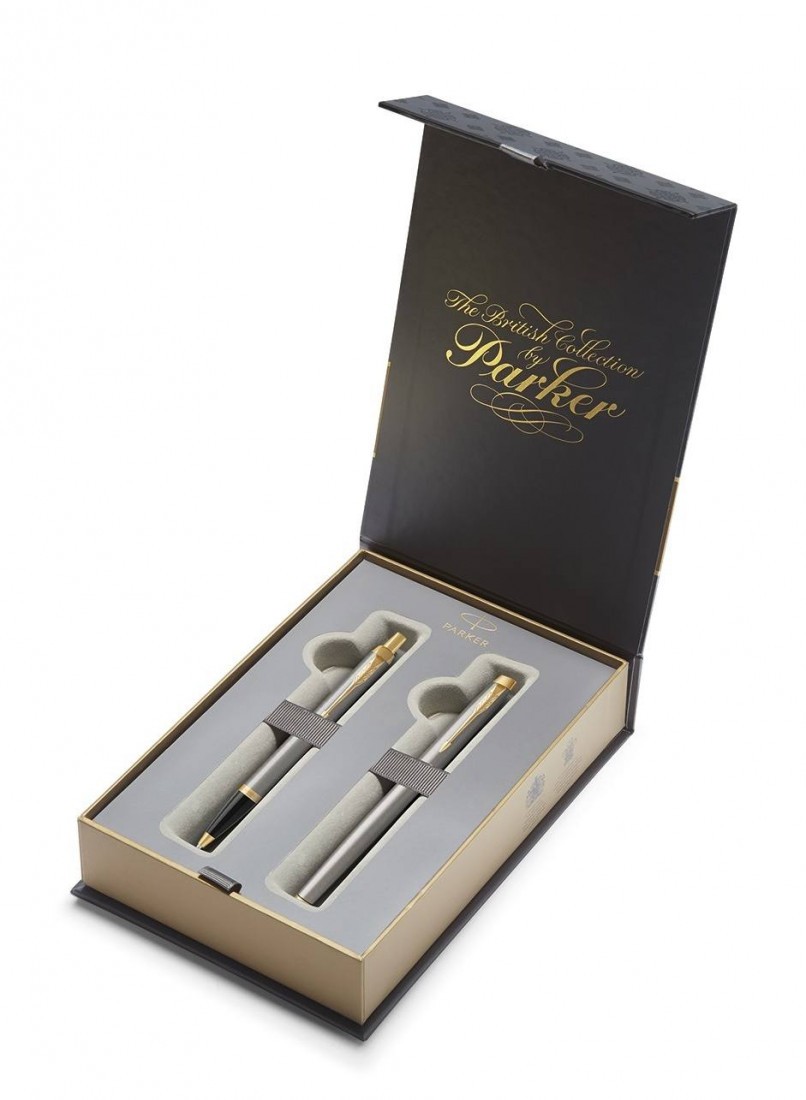 Parker IM Core Brush Metal GT Set Fountain pen and Ballpen N