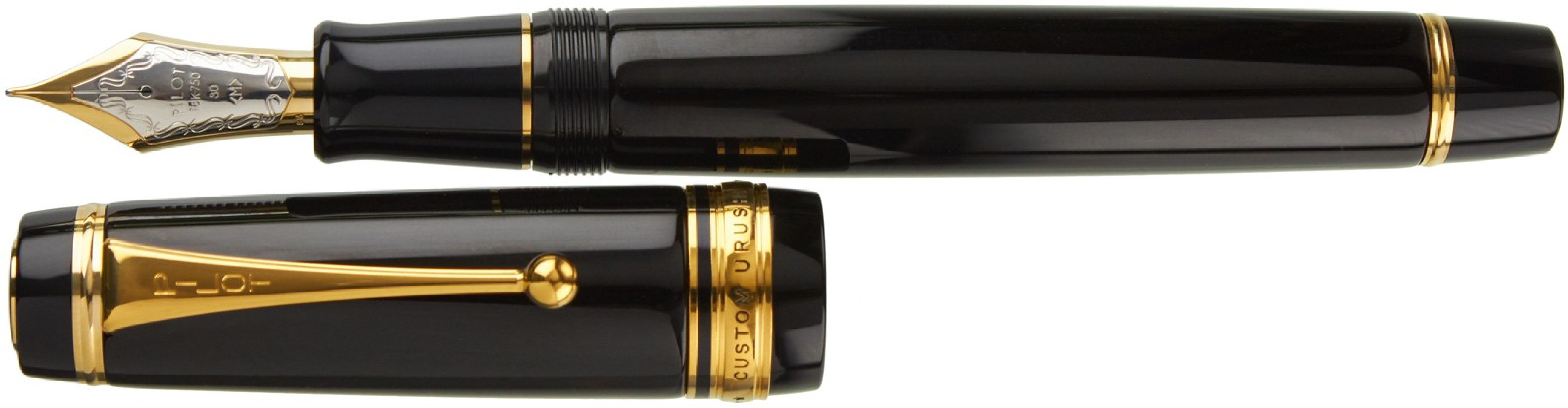 Pilot Custom Urushi Black Lacquer Fountain Pen  FKV-88SR-B.