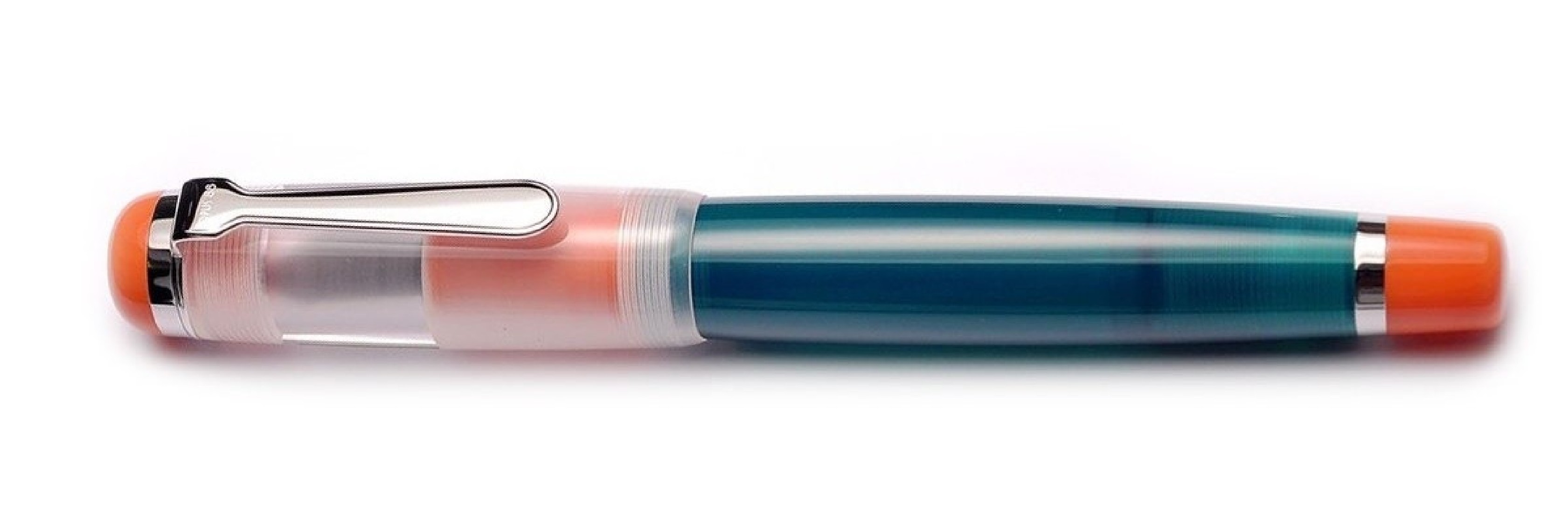 Opus 88 Omar transparent teal and orange Fountain Pen