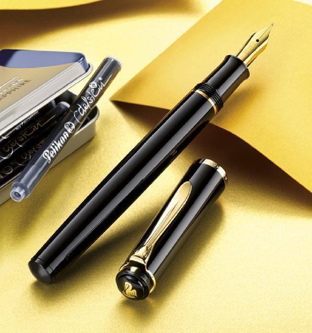 Pelikan P200 Classic Black with cartridges fountain pen