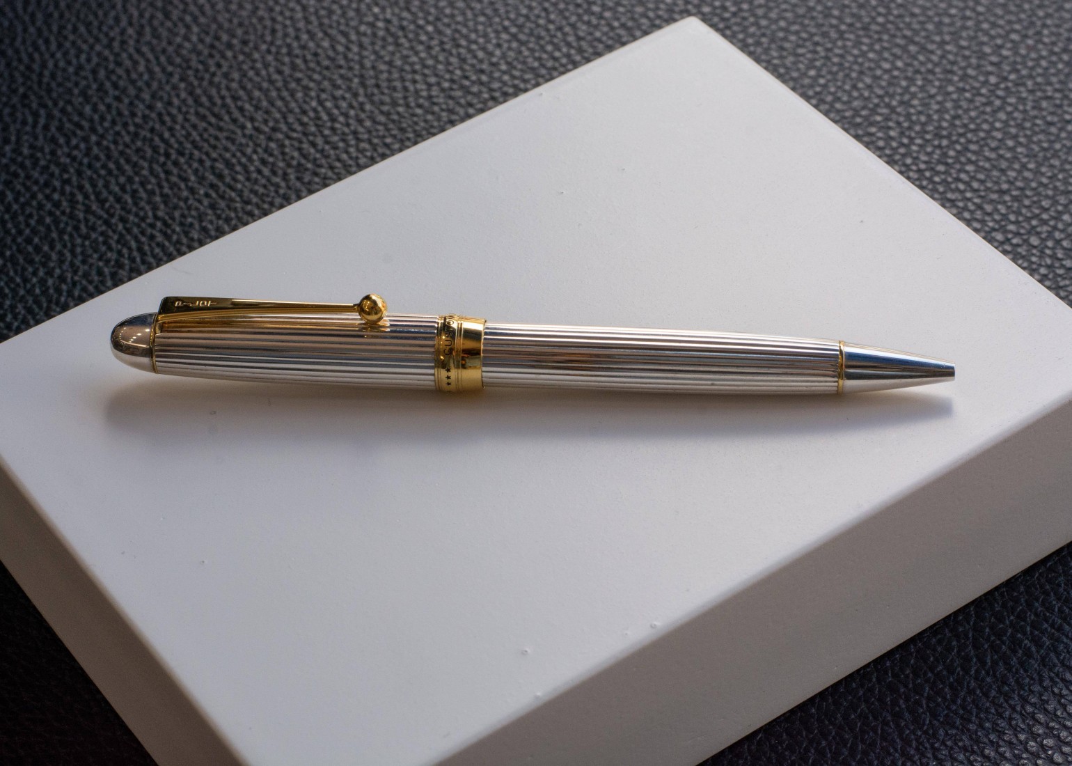 Pilot Sterling Silver 925 with gold trims Custom 74 ballpen BKK-3M8S-S
